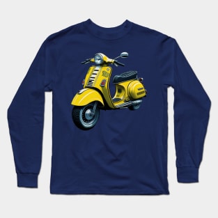 Yellow Moped Long Sleeve T-Shirt